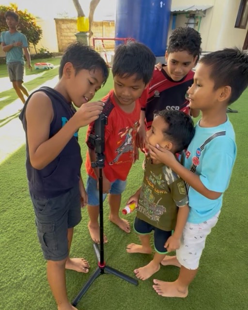 With the kids at Bali Life Foundation